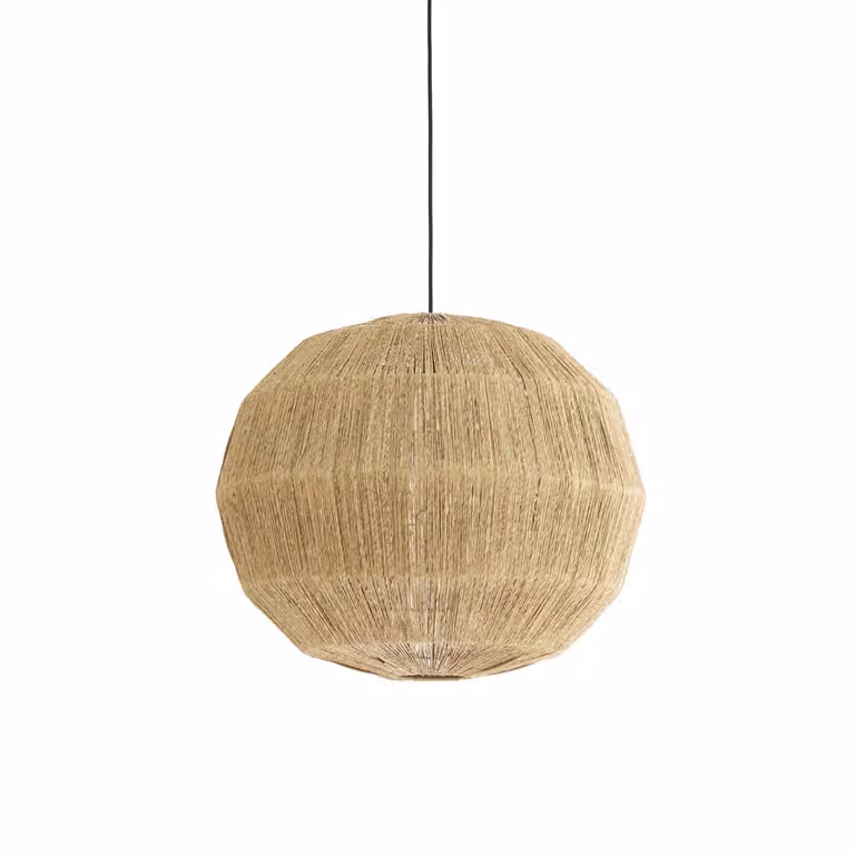 Light & Living Junna Hanglamp Jute - Beige/Bruin - Rond - Ø 60 cm