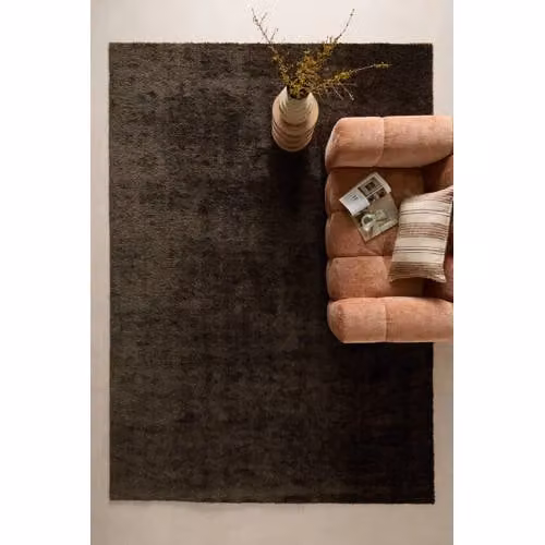 NOUS Living vloerkleed Tiemen donkerbruin, modern en rechthoekig, B/D: 340 x 240 cm