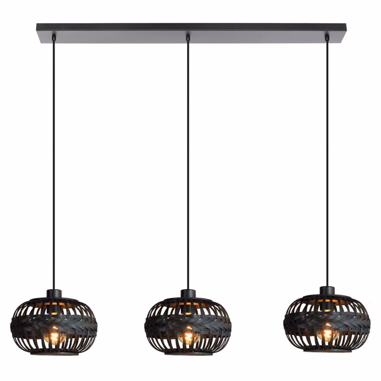 Eglo Towcester Eetkamer hanglamp - Hout en Metaal - Zwart - Ø 26 cm