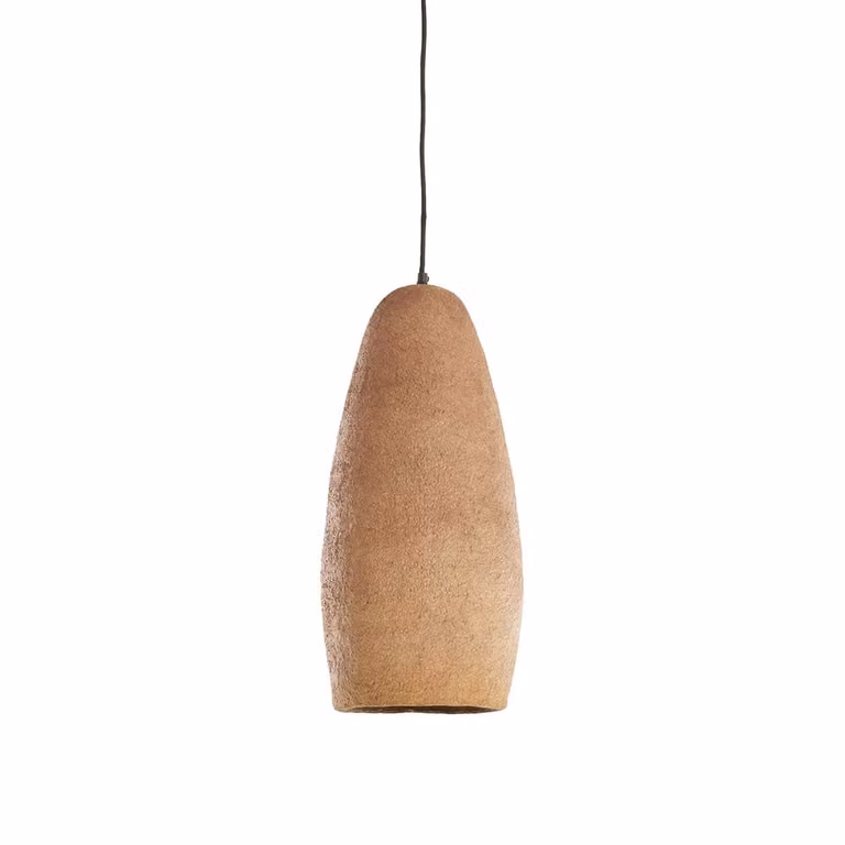 Light & Living Divala Hanglamp - Papier-maché en Metaal - Bruin - Rond - Ø 26 cm