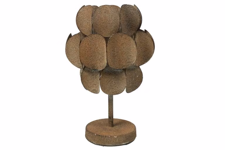 Countryfield Anica kandelaar van metaal in de kleur roest, hoogte 28 cm