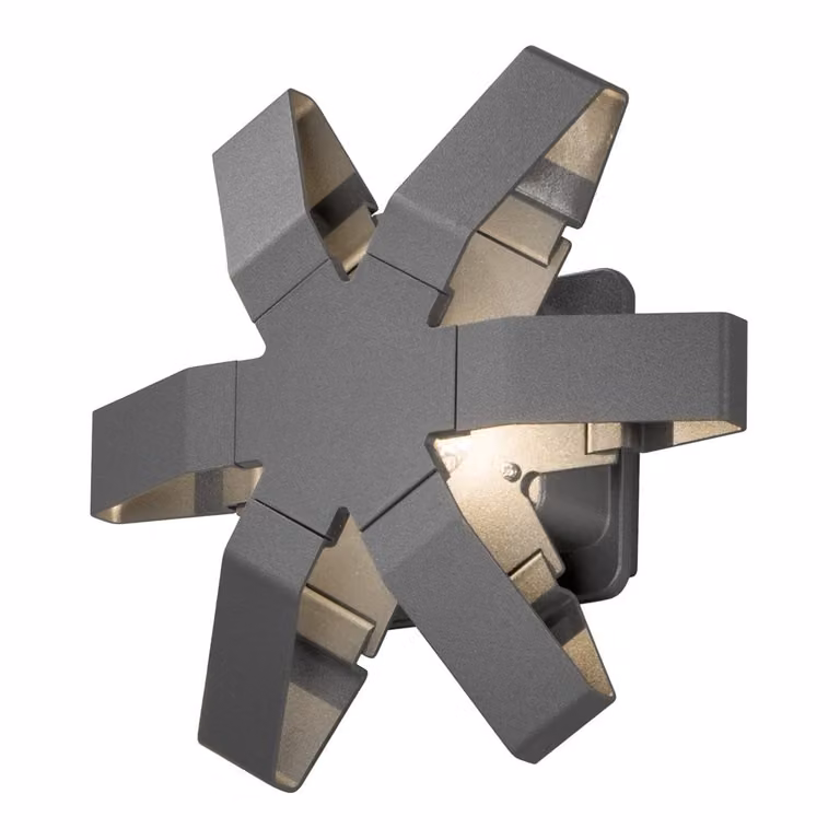 Konstsmide Pescara Star design buitenlamp antraciet 25 cm