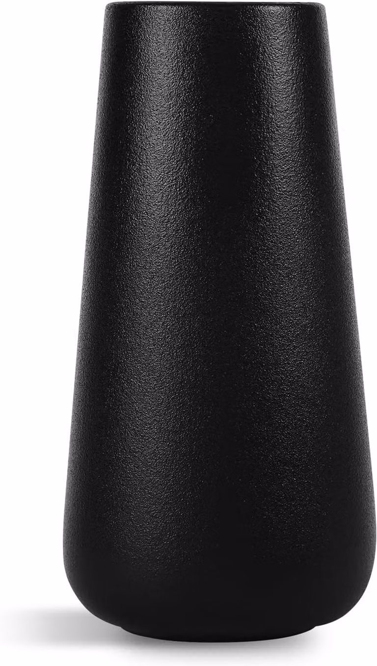 Zwart Keramisch Vaasje voor Bloemen en Decoratie in Scandinavische Stijl