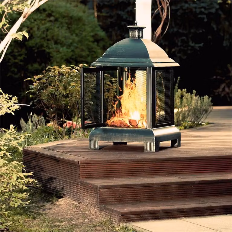 Loreo Chiminea Tuinhaard van Gebruneerd Staal
