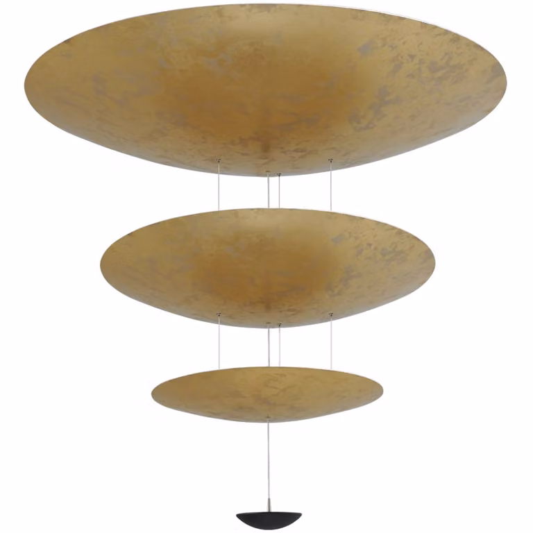 Masterlight Zyan Plafondlamp - Zwart/Goud - 3-lichts