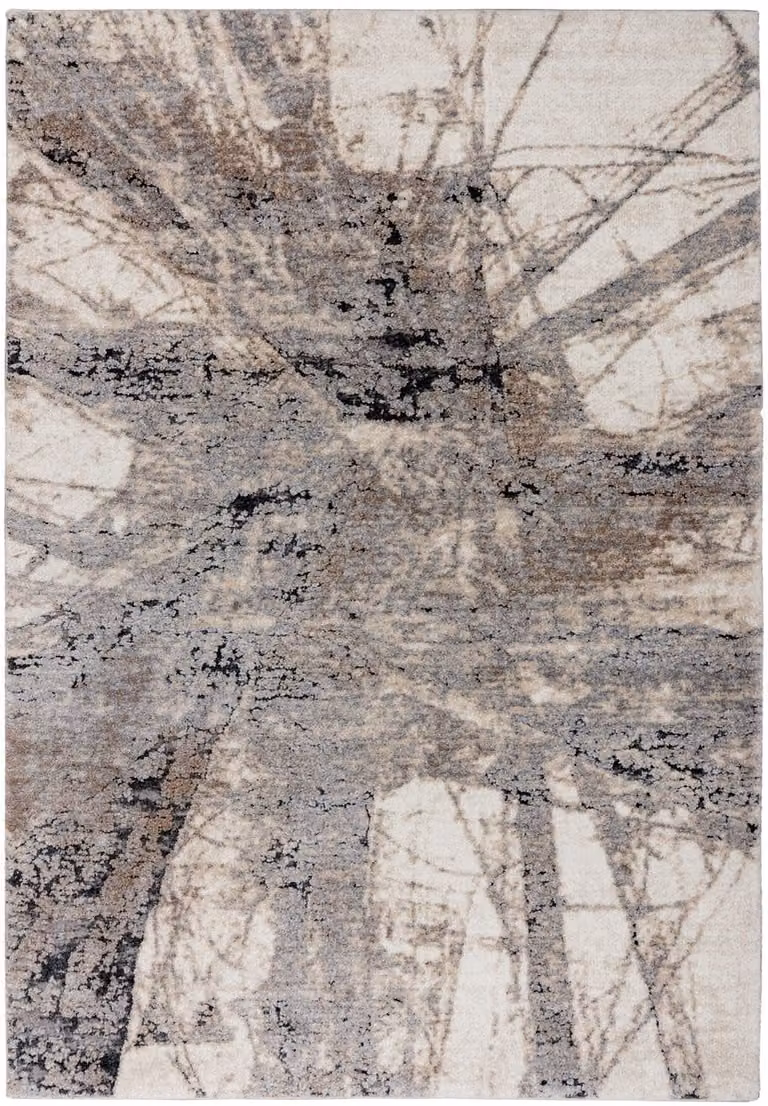 Padiro Design Laagpolig Vloerkleed Lichtbeige - Modern Abstract Ontwerp - B/D: 60 x 110 cm