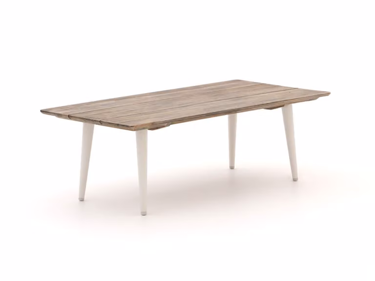 ROUGH Loungetafel ROUGH Rechthoekig van Teakhout in Bruin of Grijs B/D: 120 x 60 cm