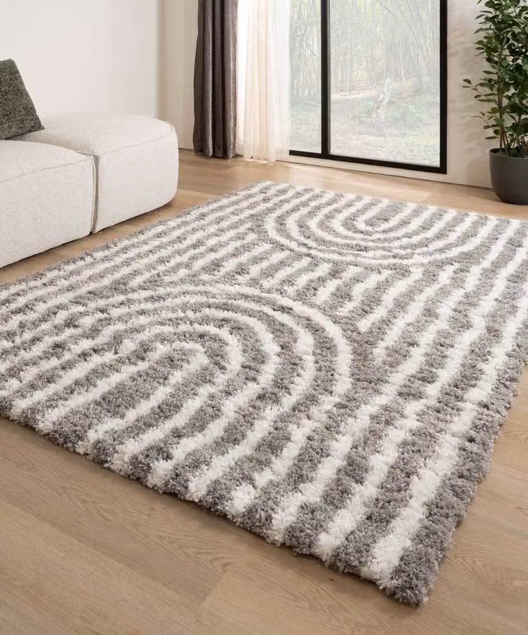 Tapeso Scandinavisch vloerkleed Cozy Arch lichtgrijs B: 80 cm, L: 150 cm