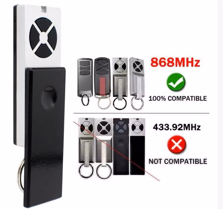 ANBWEHR Afstandsbediening voor garagedeur, compatibel met Chamberlain 868Mhz modellen TX2REV, TX4REV, TX4REVF en TX4EVF
