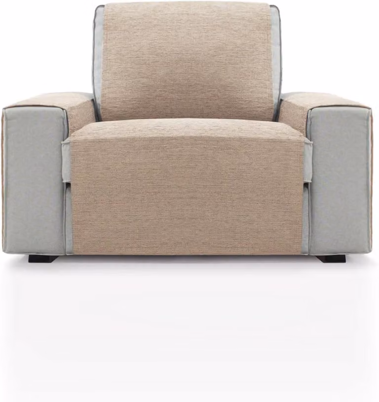 Beige Fauteuilhoes van Chenille voor Relaxstoel met 55 cm Rugleuning