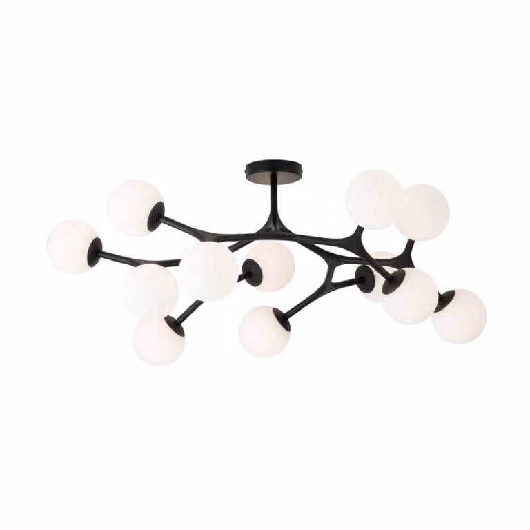 Stars of Light Maragall Design plafondlamp, 12-lichts, zwart