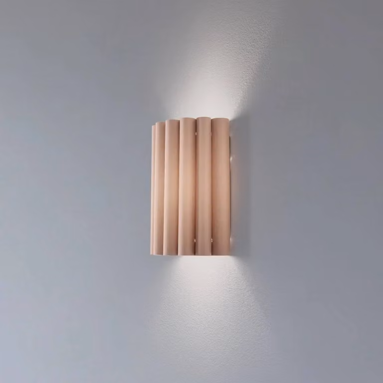Duolla Wandlamp Aria voor woon- en eetkamer, Bruin/Roest, Textiel