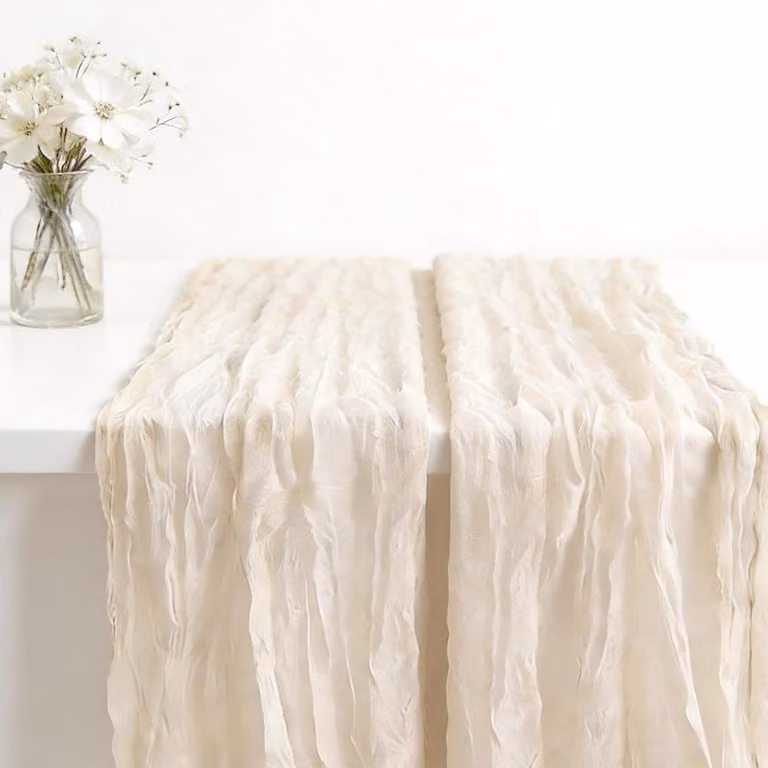Boho Tafelrunner van Kaasdoek voor Bruiloften en Feestjes, 300 x 90 cm