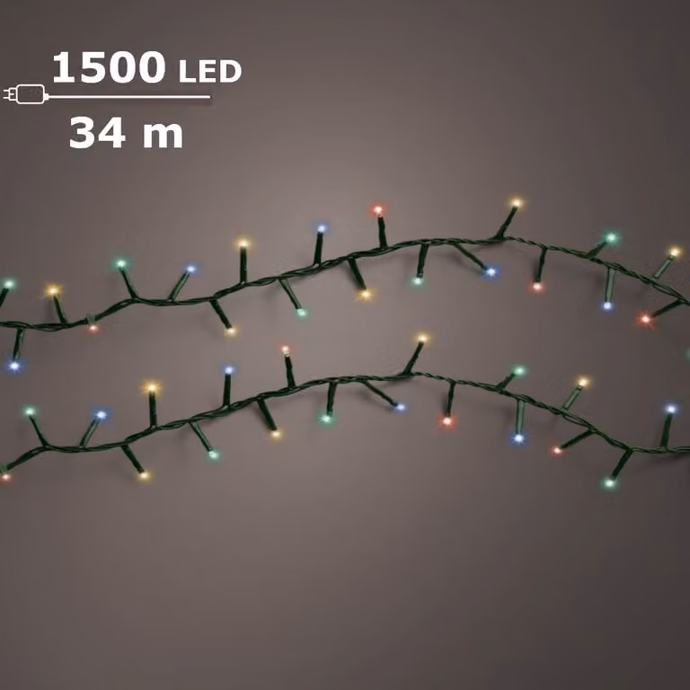 Lumineo Basic LED compact kerstverlichting multi 1500 lampjes