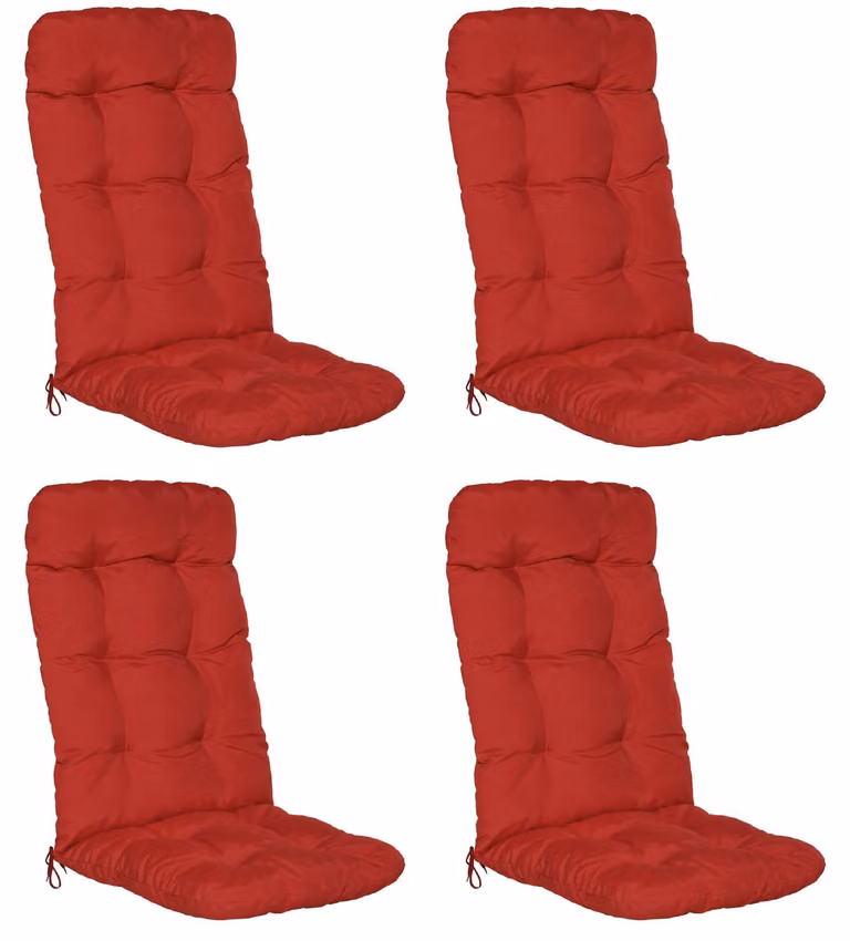 Beautissu set van 4 rugleuningkussens Flair HL, rood, B: 120 cm, D: 50 cm, H: 8 cm