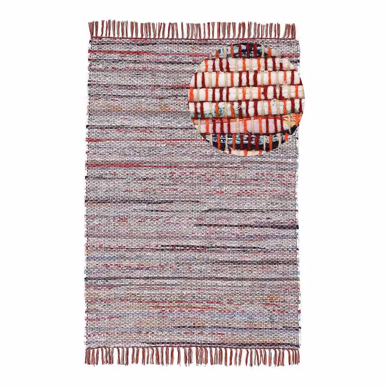 home24 Kelim Chindi katoenen vloerkleed rood/multicolor B: 120 cm, L: 170 cm