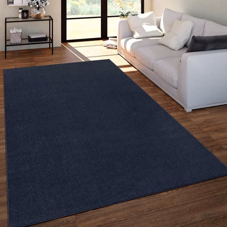 Modern Vloerkleed Korte Pool Marineblauw 160 x 220 cm
