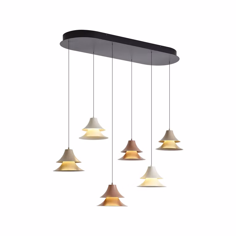 Qazqa Witch Hanglamp multicolor met 6 dimbare LED-lichten en easylift systeem