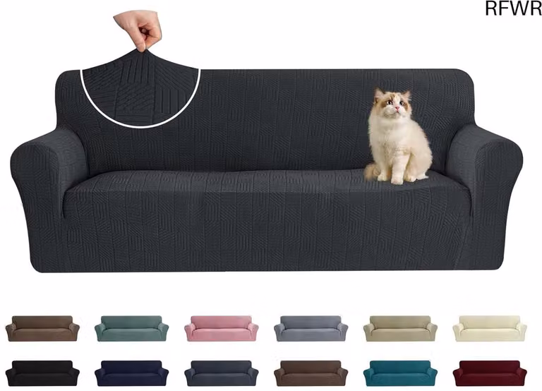 RFWR Rekbare Sofahoes voor 3 Zits met Antislip en Vuilafstotende Eigenschappen