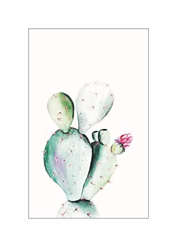 Komar Prickly Pear Watercolor Kunstdruk - Multicolour - 50 x 70 cm