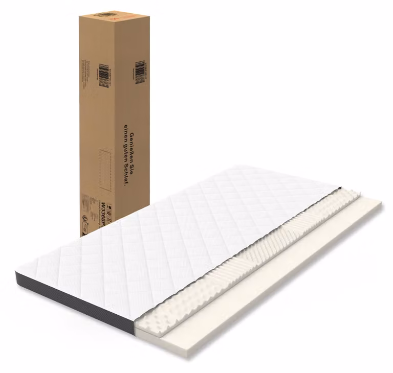Comfortmatras H3 met 7-zone viscoëlastisch schuim voor optimale rugondersteuning, 180 x 200 cm
