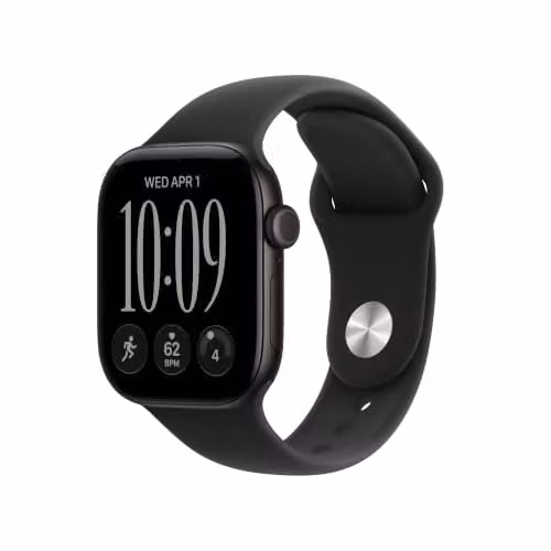 Apple Watch Series 12 GPS Smartwatch - Zwart aluminium - Wi-Fi - Heart rate, sleep tracking en SpO2 monitoring