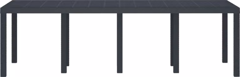 vidaXL Tuintafel, antraciet, B: 250 cm, D: 100 cm, H: 73 cm, polyrotan