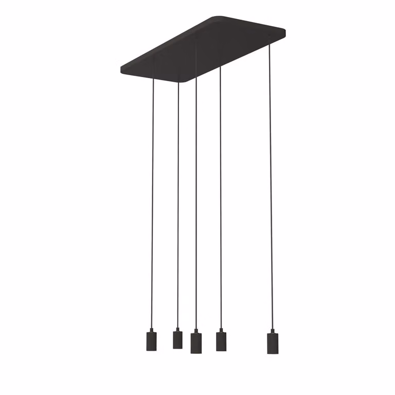 Zwarte Madox hanglamp met 5 lichten van Segula