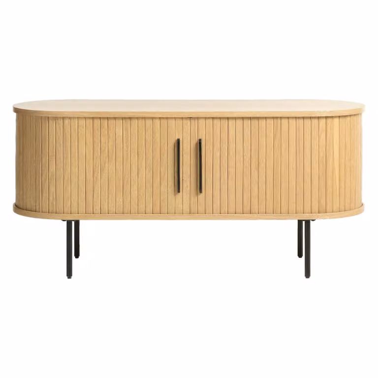 Nest of Nora TV meubel Nova met schuifdeuren - Eikenhout - Naturel - Breedte: 120 cm