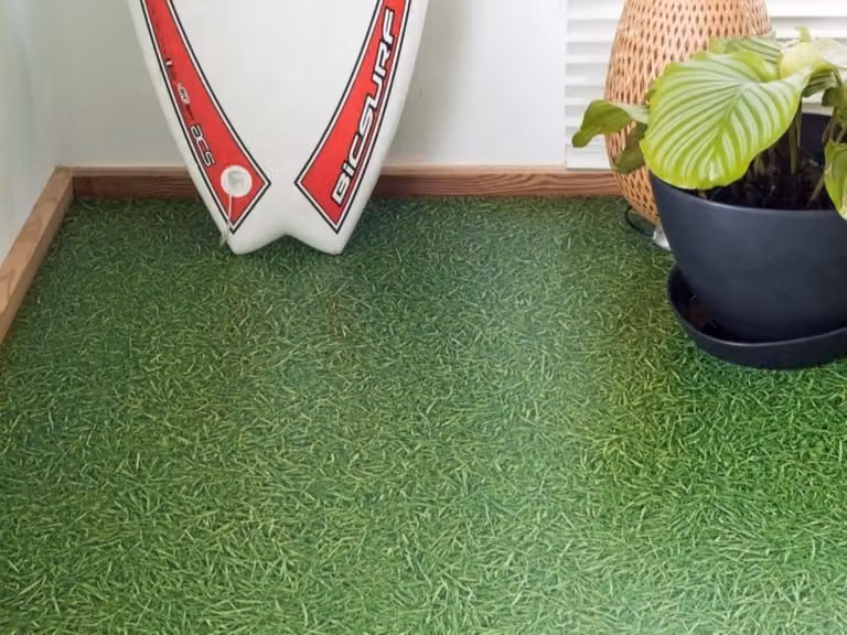 Vinyl PVC Vloerbedekking Gazonlook Breedte: 200 cm, Lengte: 200 cm