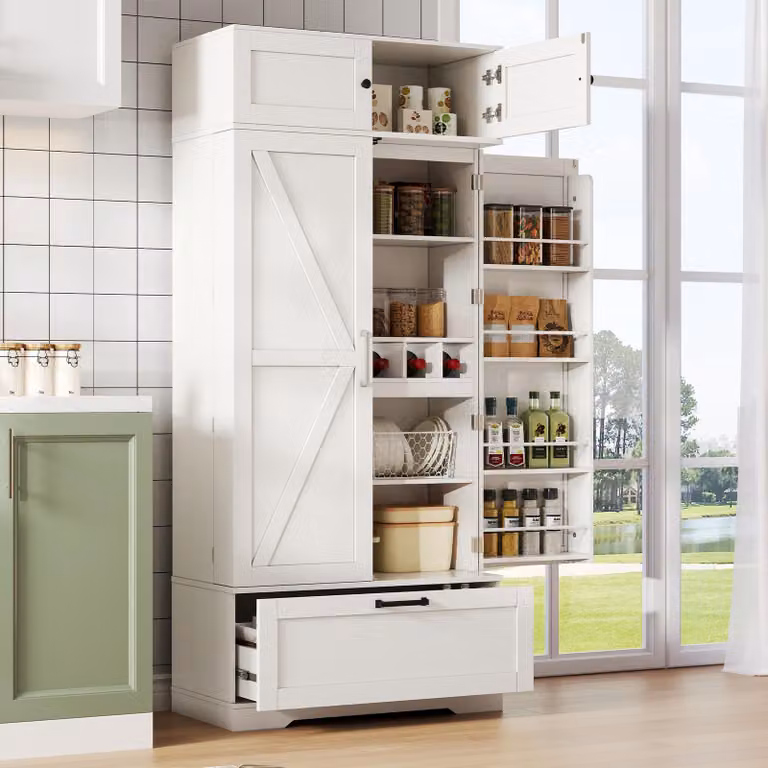 TG Electrical Vrijstaande hoge keukenkast met lades voor keuken en eetkamer