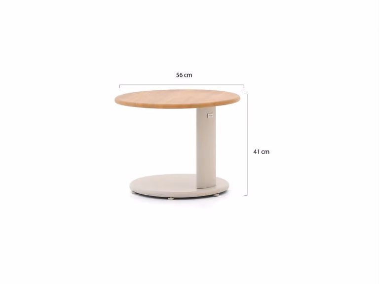Bellagio Loungetafel Vierkant Beige Kunststof en Aluminium B/D/H: 56 x 56 x 41 cm