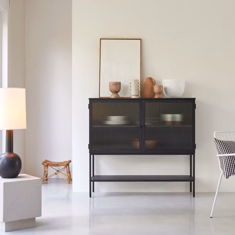Tikamoon Antonin Metalen Dressoir - Zwart - 120 cm
