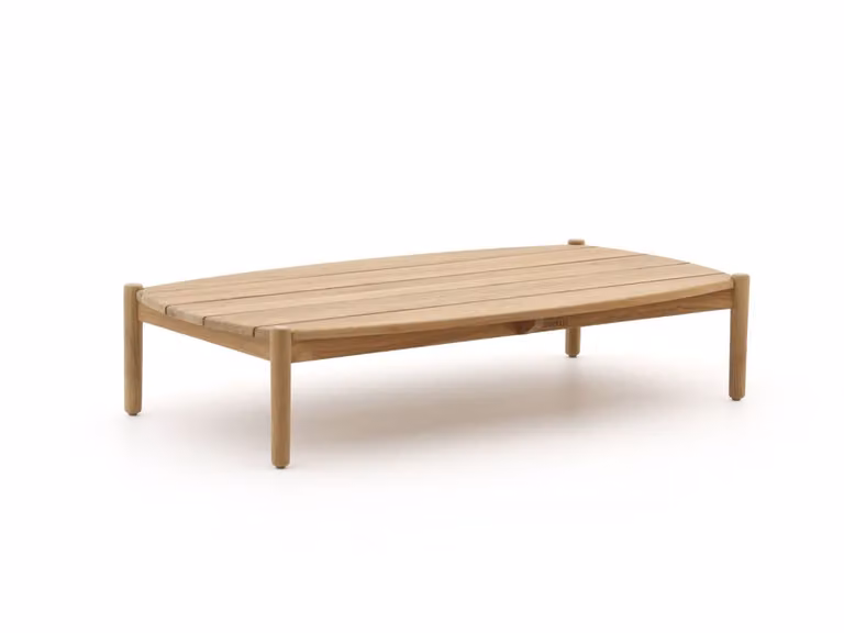 Zavelli Loungetafel van Teakhout, Rechthoekig, Bruin, B x D x H: 140 x 80 x 30 cm