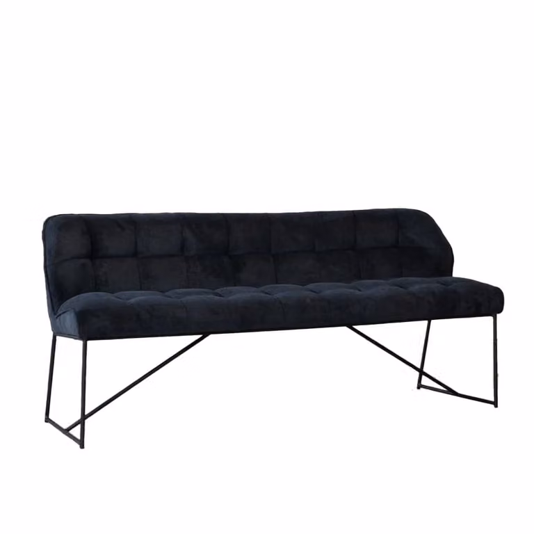 Bronx71 Scandinavische eetkamerbank Jelle zwart 185 cm