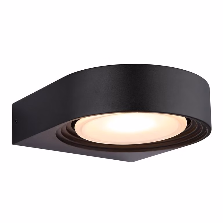 Globo Oko Wandlamp zwart modern aluminium