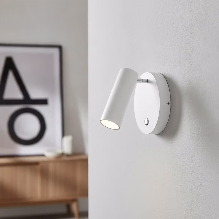 Lyora Umberto Design Wandlamp Wit met LED GU10 en verstelbare arm