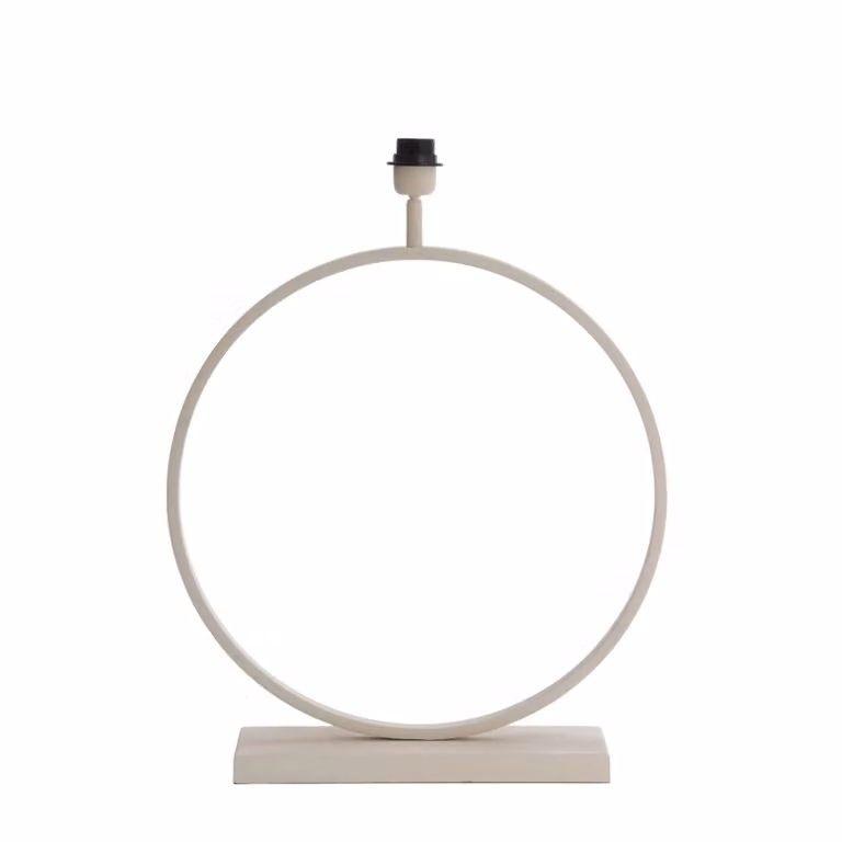Light & Living Tafellamp Liva beige modern rond metaal B/D/H: 30 x 12,5 x 38 cm