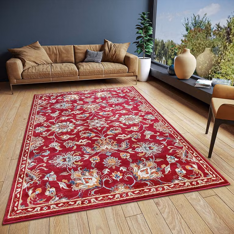 home24 Oosters vloerkleed Caracci rood/rood B/D: 160 x 235 cm