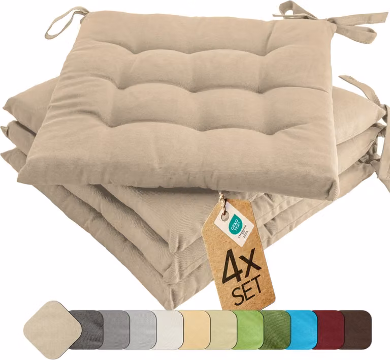 Etérea Basic Zitkussen Set van 4 stuks - Taupe - 40 x 40 cm