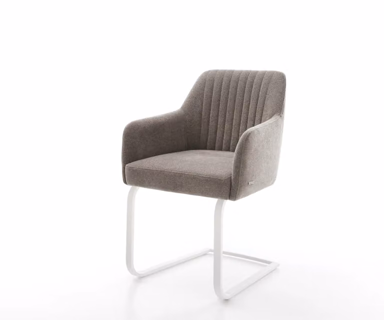 DELIFE Greg-Flex Sledemodel Bank in Taupe met Zachte Gestructureerde Stof en Pocketveer Kern