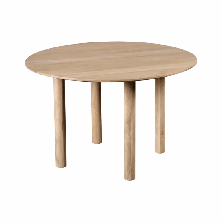 Lewis & Loft Eettafel Lian - Rond - Diameter: 120 cm - Mangohout - Naturel
