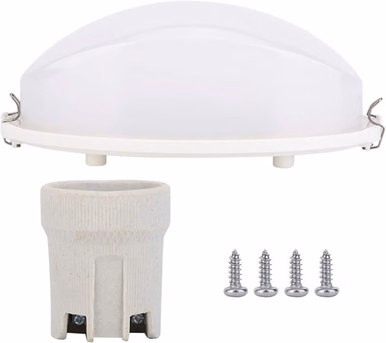 Allecto Explosiebestendige Sauna Lampenkap - Witte Plastic Dome voor Stoomkamers