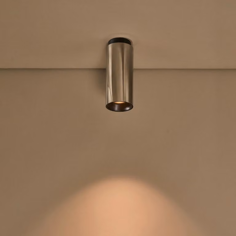 DCW Tobo plafondlamp nikkel - Diagonaal verstelbare designerlamp voor gang, hal of woonkamer - Ø 8,5 cm