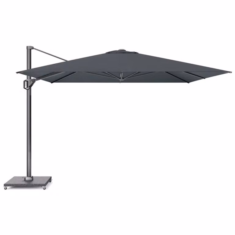 Challenger T1 zweefparasol met premium doek in Faded Black, 350 x 350 cm