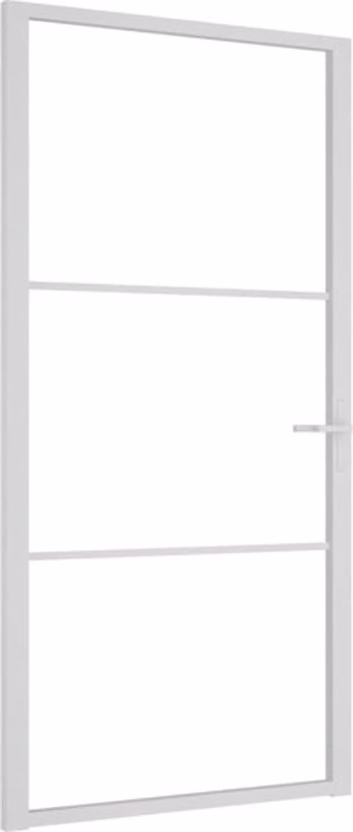 vidaXL Binnendeur van wit aluminium en ESG-glas, 102,5 x 201,5 cm