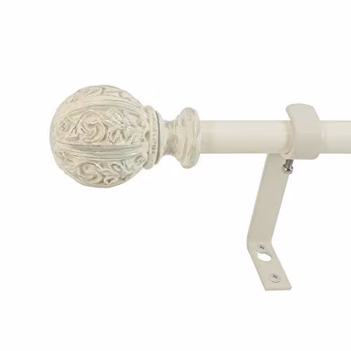 Decopolitan Gordijnroede Set Distressed Ivoor 122-218 cm