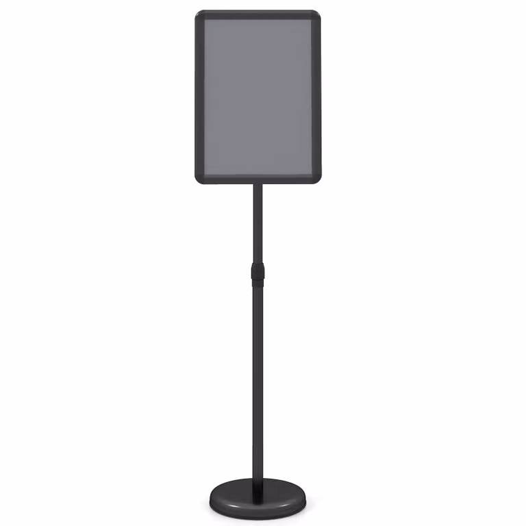Costway JV14386 Informatiehouder A4, Draaibare Posterstandaard met Vulbare Voet, Hoogteverstelbaar van 81 tot 131 cm