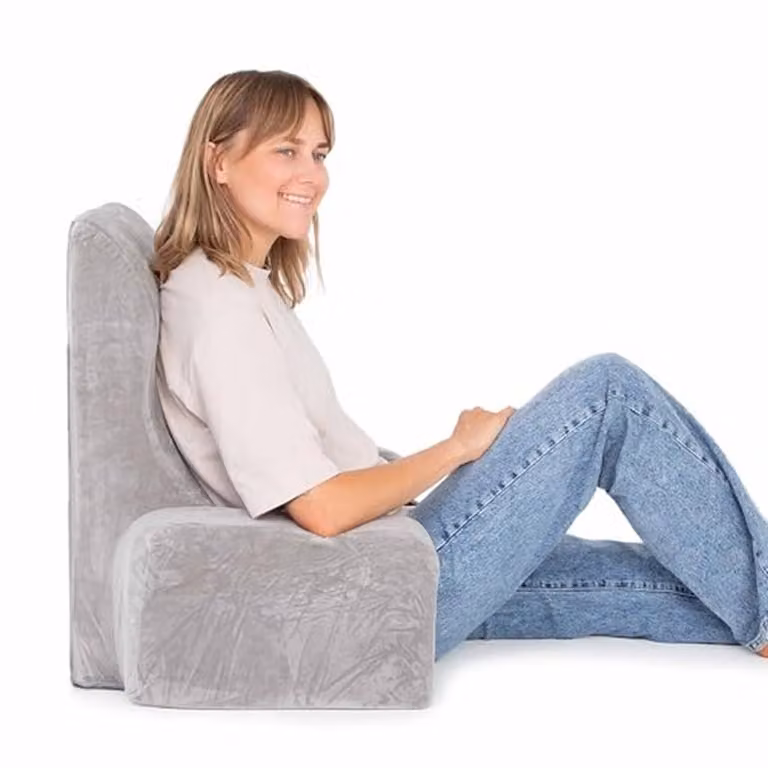 Bedwig Geheugenschuim Fauteuil Rustkussen Grijs - 65 x 45 cm