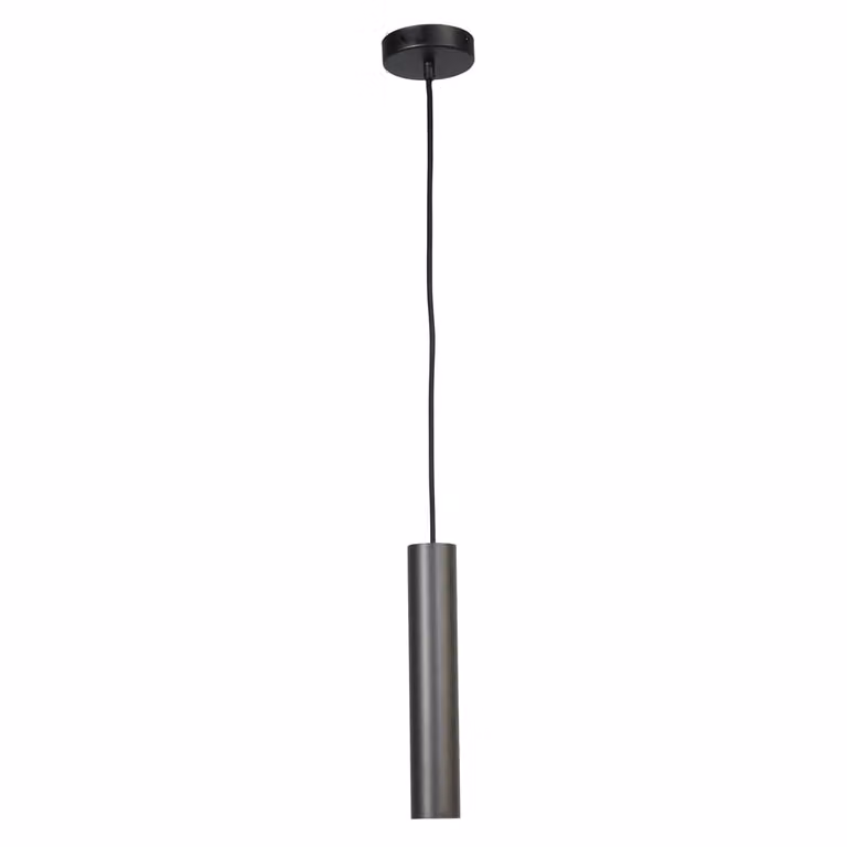 Masterlight Pendel hanglamp Run met zwarte metalen cilinder